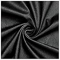 Nylex 4 Meter Glossy Black Rexine Matte Finish Artificial PU Leather Leatherette 1MM Thick for Sofa Upholstery Car Bike Seat Craft