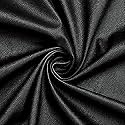 Nylex Half Meter Glossy Black Rexine Matte Finish Artificial PU Leather Leatherette 1MM Thick for Sofa Upholstery Car Bike Seat Craft