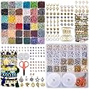 Box-O-Beads Earth Tones Bracelet Making Kit – 8,550 Clay Beads Friendship Bracelet Making Kit with 36 Earth Tone Colors, Charms &amp; Jewelry Supplies – DIY Jewelry Kit for Teen Girls, Kids &amp; Adults