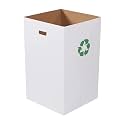 Box USA 40 Gallon 18" L x 18" W x 30" H 10-Pack Cardboard Trash Cans and Recycling Bins, Reusable or Disposable Pop Up Garbage Boxes for Parties, Outdoor Events, Heavy Duty, Recycle