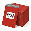 BOX USA Shipping Bags 10" x 13" (100-Pack) Red - Heavy Duty Self-Adhesive Envelope Poly Mailers for Packing, Secure Shipping, & Small Business Mailing