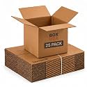 BOX USA Shipping Boxes Small 10"L x 10"W x 10"H 25-Pack, Cardboard Box for Shipping, Moving, Mailing, Packing, Packaging and Storage