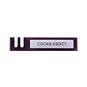 Boxer Gifts 'Cookie Addict' Wooden Desk Sign | Fun Desk Accessory with Novelty Cookie Biscuit Holder | Great Gift for Colleagues