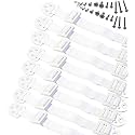 Boxiki Kids Adjustable Anti-Tip Furniture Anchors for Baby Proofing and Dresser Anchoring Kit. 8 PC Wall Anchors and Earthquake Straps. Baby Safety Kit and Home Safety Furniture Straps (White)
