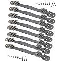 Boxiki kids Furniture Straps - Anti Tip Strap for Baby Proofing & Child Safety - 8 Pack of Adjustable Wall Straps and TV Straps - Fixings to Anchor Shelves & Cabinets(Black)