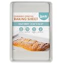 Boxiki Kitchen Non-Stick Ceramic Baking Sheet - Slick & Non-Toxic Ceramic Coating, PTFE & PFOA Free Cookie Sheet Pan - Cookie Sheet, Perfect for Baking, Roasting, and More (Half Sheet Pan)