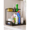 BOXJOY 2 Tier Metal Under Sink Organiser for Bathroom & Kitchen