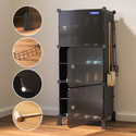 BOXJOY 6 Shelf 3 Doors Shoes Rack