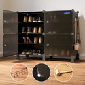 BOXJOY 8 Shelf 4 Doors Shoes Rack