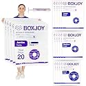BOXJOY 5 JUMBO 5 LARGE 5 MEDIUM 5 SMALL Transparent Vacuum Storage Bags for Travelling | Packing Winter Clothes Blanket Pillows Cloth | Space Saver Vacuum Compression Bag with Travel Pump | Pack of 20