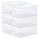 BOXJOY Foldable ???????????????????? ???????????????????? ???????????????? ???????? ???? Transparent Storage Cloth Organizer Box for Clothes with Handle Closet Organiser Basket for Wardrobe, Cupboard, Almirah Shelves Hostel E