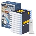 BoxLegend 10 Jumbo Vacuum Storage Bags with 1500mAh USB Electric Pump 31.5’’x39.37'' Thickened Vacuum Seal Bags for Large Down Jackets Comforters Bedding &amp; Pillows Clothing Space-Saving Home Storage