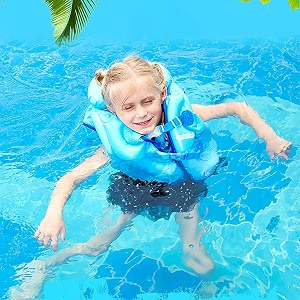 boxo swimming pool jacket swimming inflatable jacket for kids learn swim vest safety jacket - 1 pcs 3-8 year