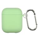 Case Cover for Apple AirPods 1 &amp; Airpods 2 | Silicone Case with Inner Microfiber Lining &amp; Keychain Hook| Only for Apple Airpods | Concrete Grey