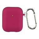 Case Cover for Apple AirPods 1 &amp; Airpods 2 | Silicone Case with Inner Microfiber Lining &amp; Keychain Hook| Only for Apple Airpods | Concrete Grey