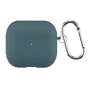 Case Cover for Apple AirPods 3 | Silicone Case with Inner Microfiber Lining &amp; Keychain Hook| Only for Apple Airpods | Pine Neddle Green