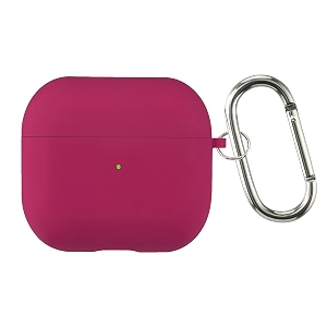 case cover for apple airpods 4  silicone case with inner microfiber lining amp keychain hook only for apple airpods  wine red