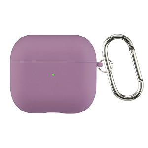 case cover for apple airpods 4  silicone case with inner microfiber lining amp keychain hook only for apple airpods  mauve taupe