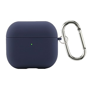 case cover for apple airpods 4  silicone case with inner microfiber lining amp keychain hook only for apple airpods  oxford blue