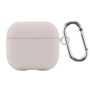 case cover for apple airpods 4  silicone case with inner microfiber lining amp keychain hook only for apple airpods  sand pink