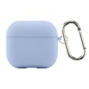 Case Cover for Apple AirPods 4 | Silicone Case with Inner Microfiber Lining &amp; Keychain Hook| Only for Apple Airpods | Sky Blue