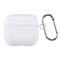 Case Cover for Apple AirPods 4 | Silicone Case with Inner Microfiber Lining &amp; Keychain Hook| Only for Apple Airpods | White