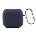 Case Cover for Apple AirPods 4 | Silicone Case with Inner Microfiber Lining &amp; Keychain Hook| Only for Apple Airpods | Oxford Blue