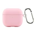 Case Cover for Apple AirPods 4 | Silicone Case with Inner Microfiber Lining &amp; Keychain Hook| Only for Apple Airpods | Baby Pink