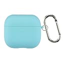 Case Cover for Apple AirPods 4 | Silicone Case with Inner Microfiber Lining &amp; Keychain Hook | Apple Green