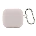 Case Cover for Apple AirPods 4 | Silicone Case with Inner Microfiber Lining &amp; Keychain Hook| Only for Apple Airpods | Sand Pink