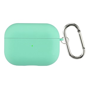 case cover for apple airpods pro 2  silicone case with inner microfiber lining amp keychain hook only for apple airpods  gable green