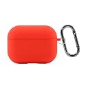 Case Cover for Apple AirPods Pro 2 | Silicone Case with Inner Microfiber Lining &amp; Keychain Hook| Only for Apple Airpods | Red