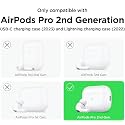 Case Cover for Apple AirPods Pro 2 | Silicone Case with Inner Microfiber Lining & Keychain Hook| Only for Apple Airpods | Purple
