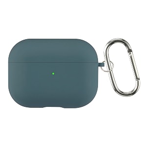 case cover for apple airpods pro 1  silicone case with inner microfiber lining amp keychain hook only for apple airpods  pine neddle green