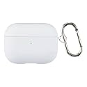 Case Cover for Apple AirPods Pro 1 | Silicone Case with Inner Microfiber Lining &amp; Keychain Hook| Only for Apple Airpods | White