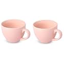Espresso Coffee Cup 75 ml (Pack of 2) | Stoneware Toxic Free | Microwave &amp; Freezer Safe | 2 x 75 ml Cup, Pink