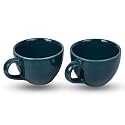 Espresso Coffee Cup 75 ml (Pack of 2) | Stoneware Toxic Free | Microwave &amp; Freezer Safe | 2 x 75 ml Cup, Sacramento Green