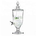 Dispenser - Glass Cold Water Mason Jar Beer Dispenser, Clear, Beverage Drink Dispenser, Glass Pitcher with tap/Spigot and Steel lid,4 Liter (Mason Jar - 2 Liter)