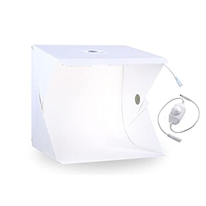 lightbox- tabletop portable photostudio40x40x40cms- product photography light tent- think inside the box -100 made in indiadimmer version-adjustable brightness controller