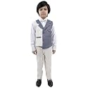 Boy39s Cotton 3 Piece Waistcoat Pant Shirt