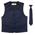 BOY'S Dress Vest &amp; NeckTie Solid HOT PINK FUCHSIA Color Neck Tie Set