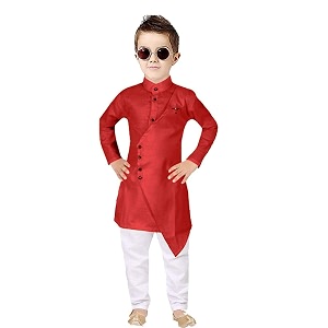 Boys Fancy Kurta Pyjama Set with Classis