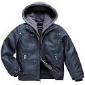 Boy's Faux Leather Jacket Windproof Warm Winter Coat Kids Bomber Outerwear Waterproof PU Motorcycle Jacket