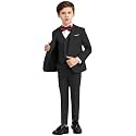 Boy's Formal Suit Set, Slim Fit Suits for Kids, 5 Pieces Boys Tuxedo Set