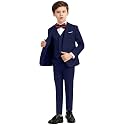 Boy's Formal Suit Set, Slim Fit Suits for Kids, 5 Pieces Boys Tuxedo Set