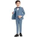 Boy's Formal Suit Set, Slim Fit Suits for Kids, 5 Pieces Boys Tuxedo Set