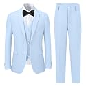 Boy's Formal Suit Set, Slim Fit Suits for Kids, 5 Pieces Boys Tuxedo Set