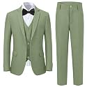 Boy's Formal Suit Set, Slim Fit Suits for Kids, 5 Pieces Boys Tuxedo Set