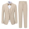 Boy's Formal Suit Set, Slim Fit Suits for Kids, 5 Pieces Boys Tuxedo Set