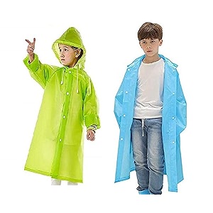 BoysGirls PVC Raincoat With Hood For kids